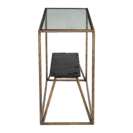 ZUO Ranol Console Table Brass