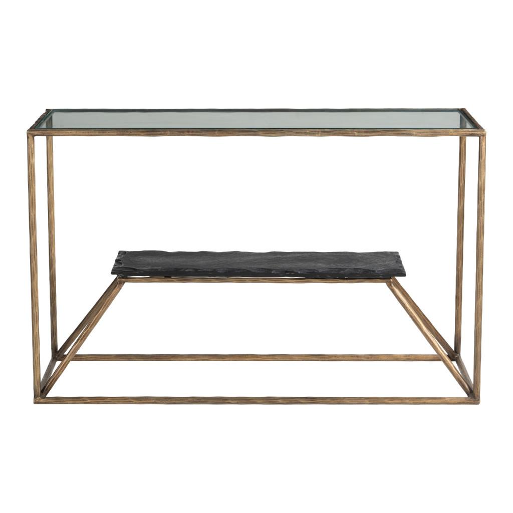 ZUO Ranol Console Table Brass