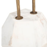 ZUO Anten Side Table Brass & White