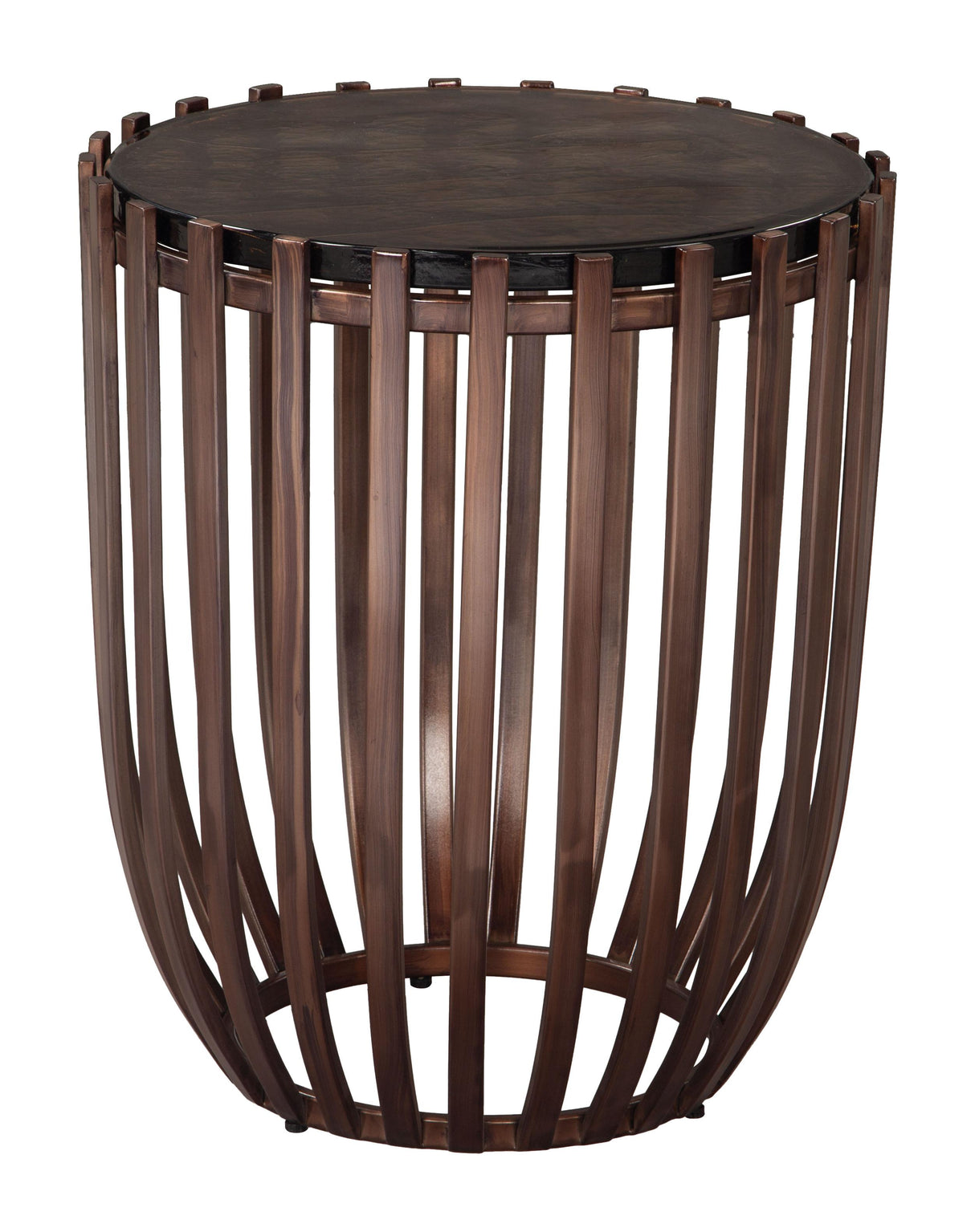 ZUO Kafig Side Table Bronze