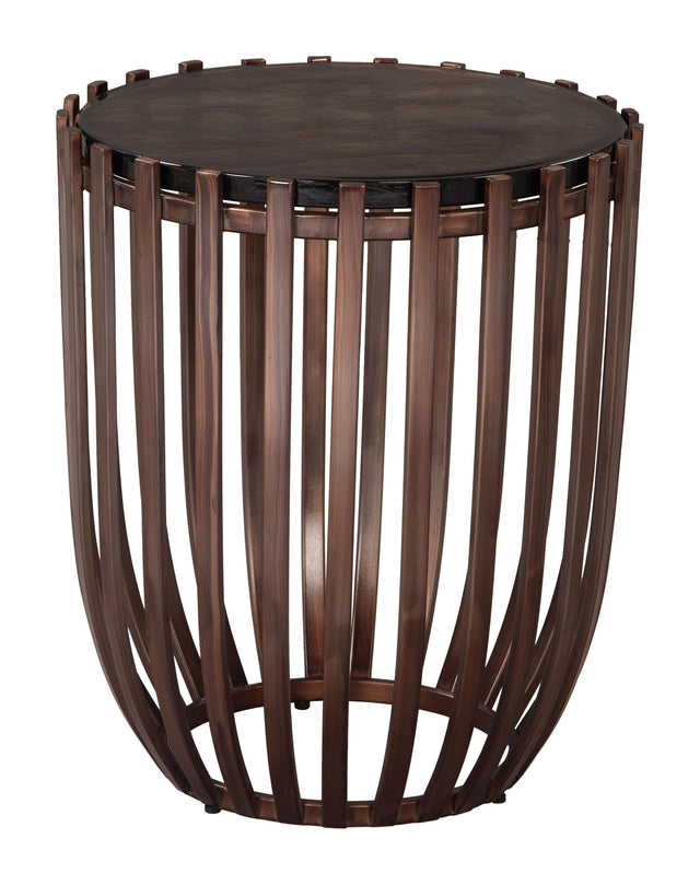 ZUO Kafig Side Table Bronze