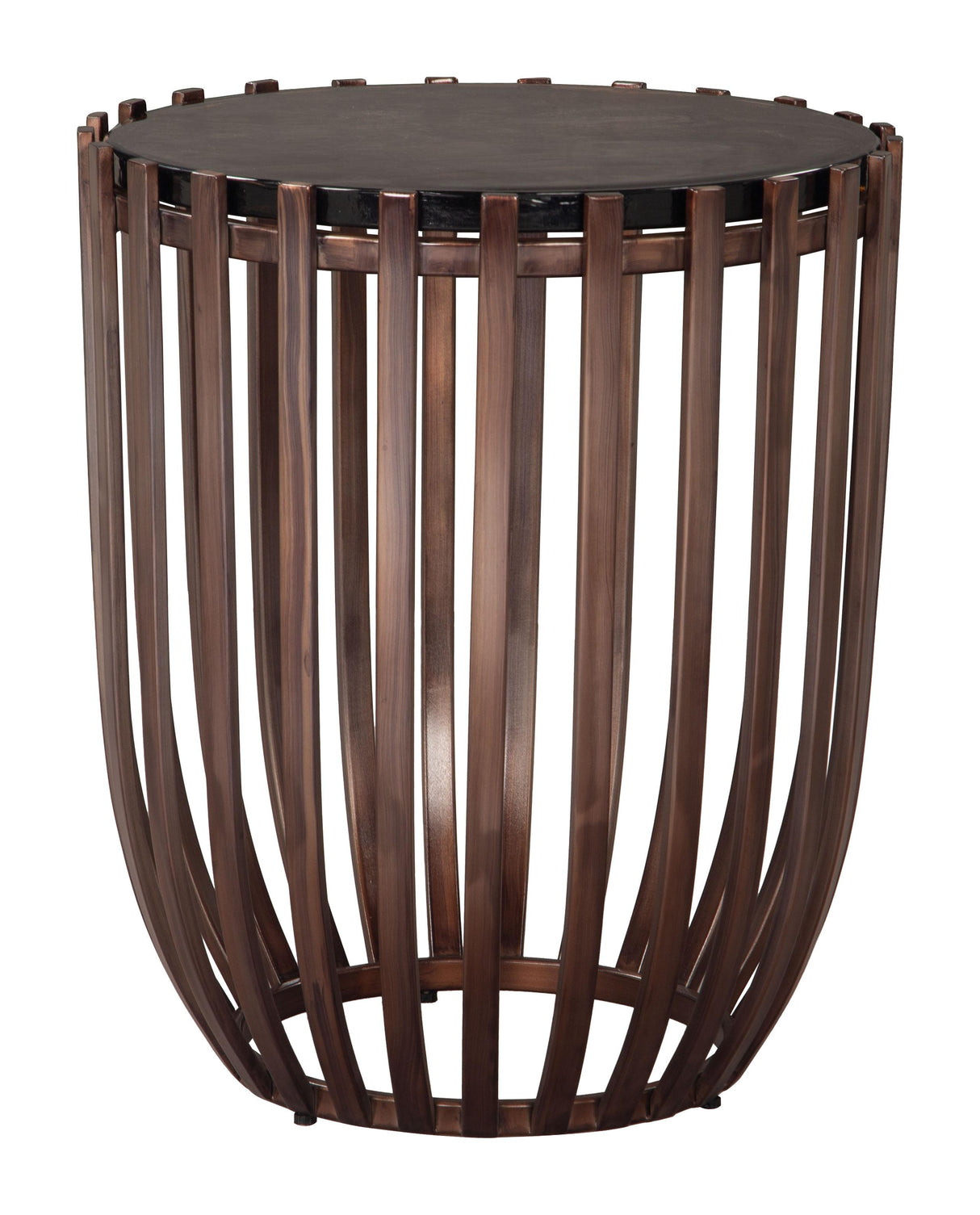 ZUO Kafig Side Table Bronze