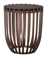 ZUO Kafig Side Table Bronze