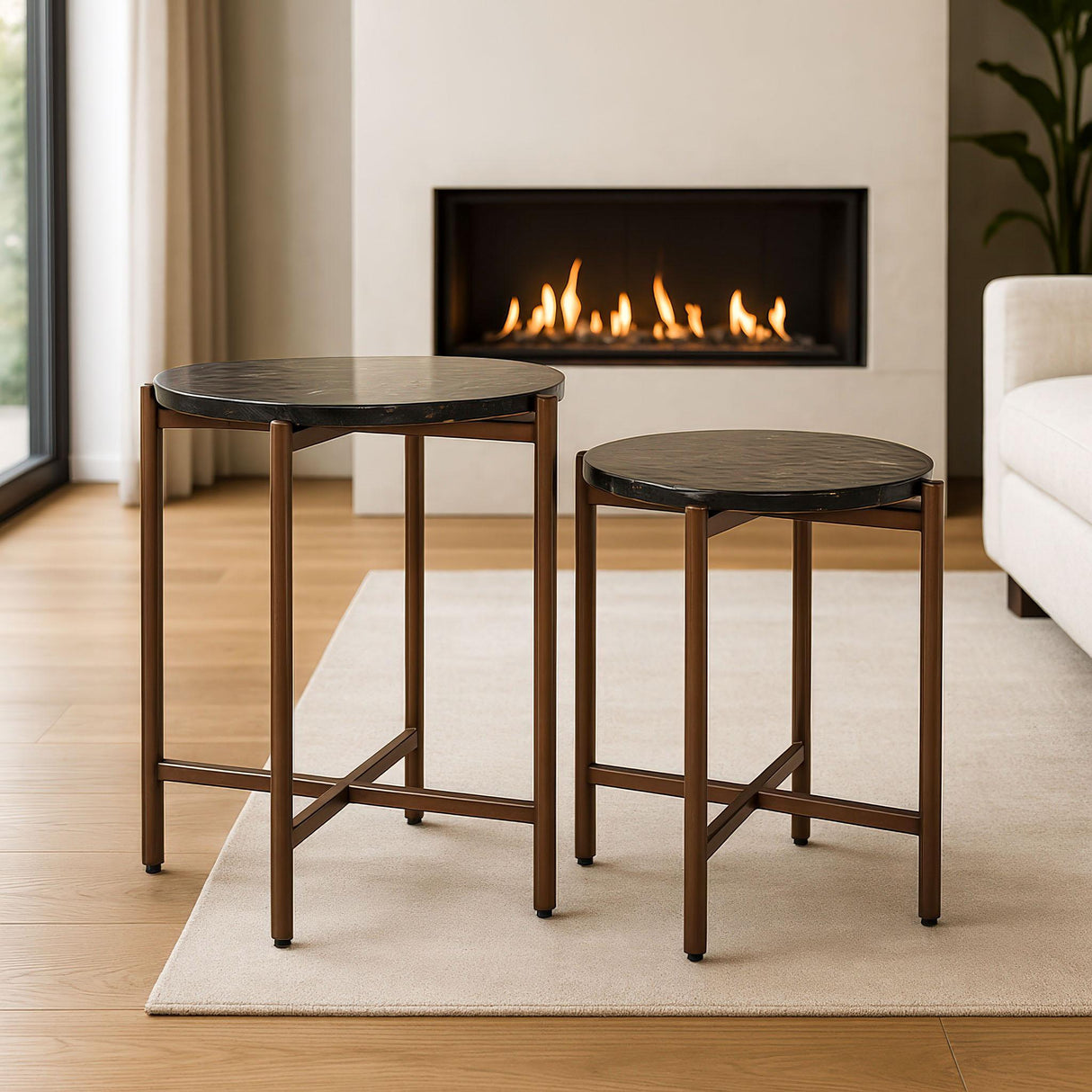 ZUO Gema Coffee Table Set (2-Piece) Bronze