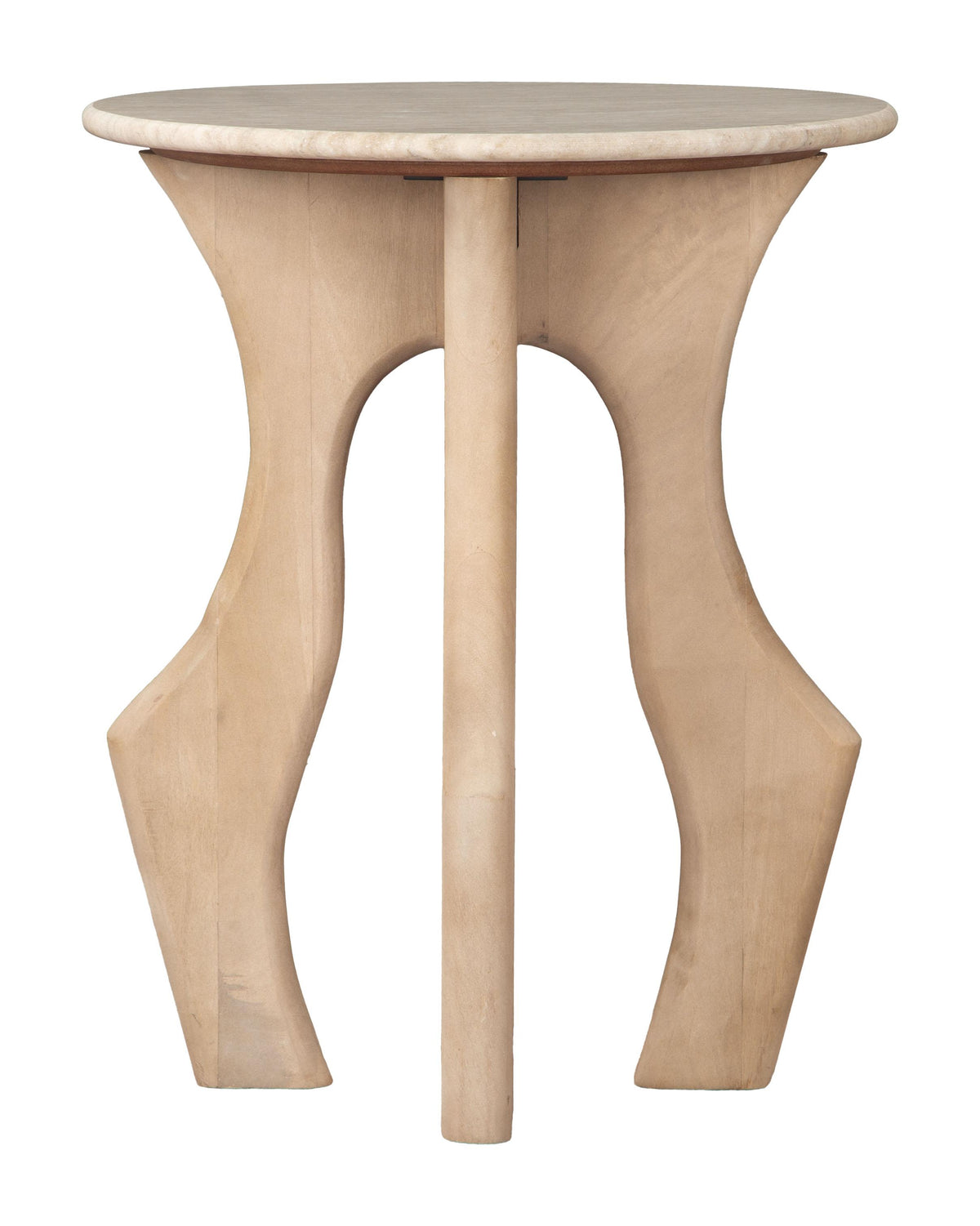 ZUO Eda Side Table White & Natural