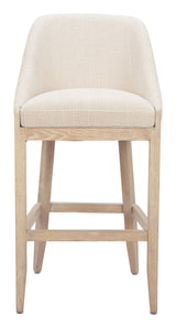 ZUO Calmo Barstool Beige