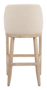 ZUO Calmo Barstool Beige