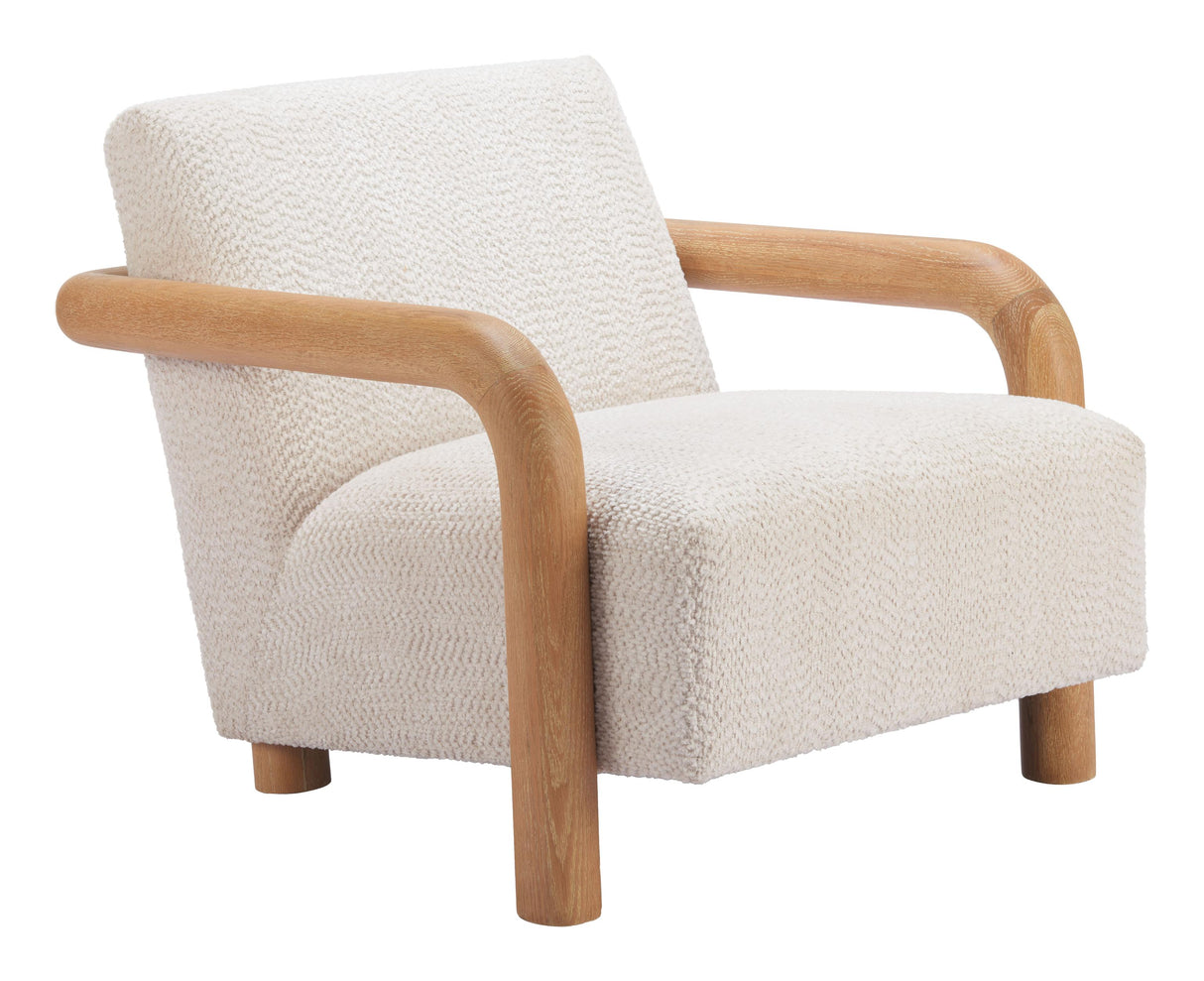 ZUO Subliem Accent Chair Cotton White