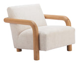 ZUO Subliem Accent Chair Cotton White