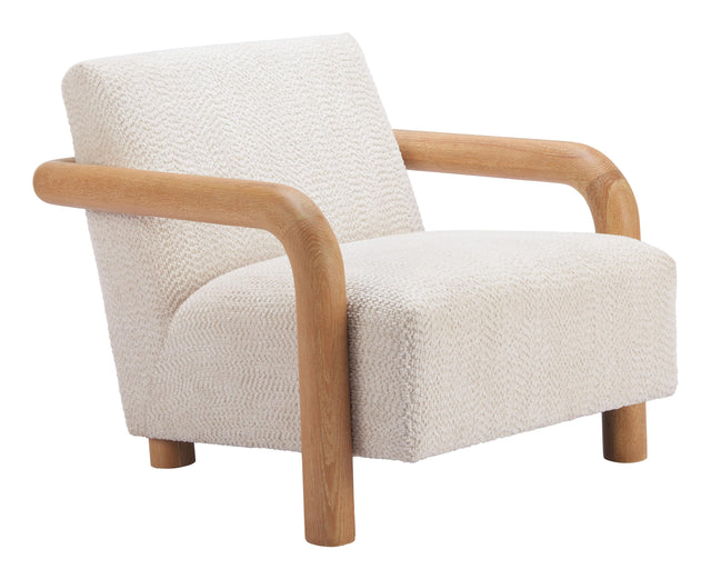 ZUO Subliem Accent Chair Cotton White