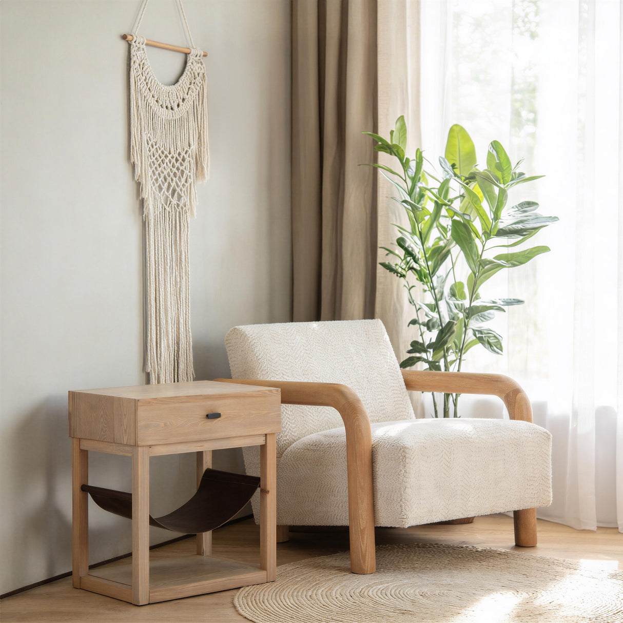 ZUO Subliem Accent Chair Cotton White