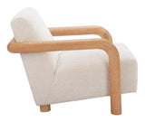 ZUO Subliem Accent Chair Cotton White