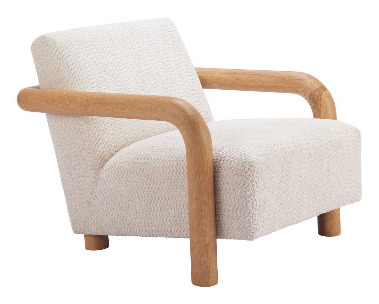 ZUO Subliem Accent Chair Cotton White