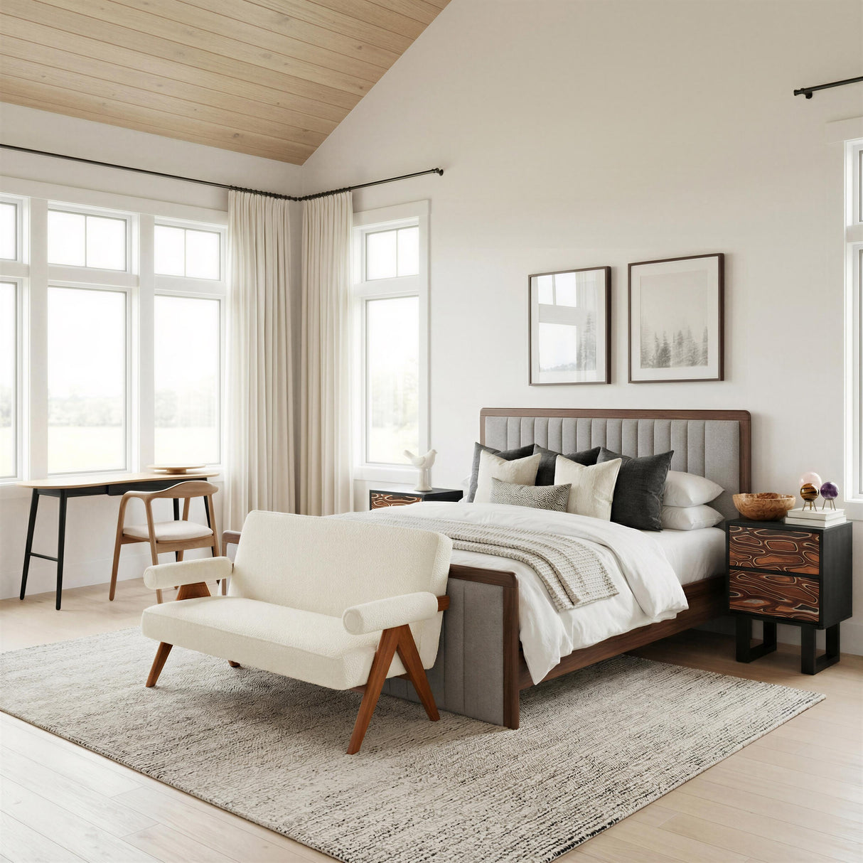 ZUO Encanto Loveseat Ivory