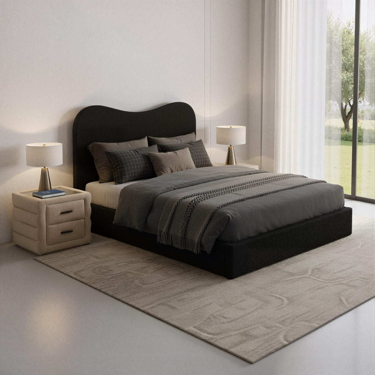 ZUO Sele Queen Bed Black
