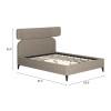 ZUO Dusa Queen Bed Olive Brown