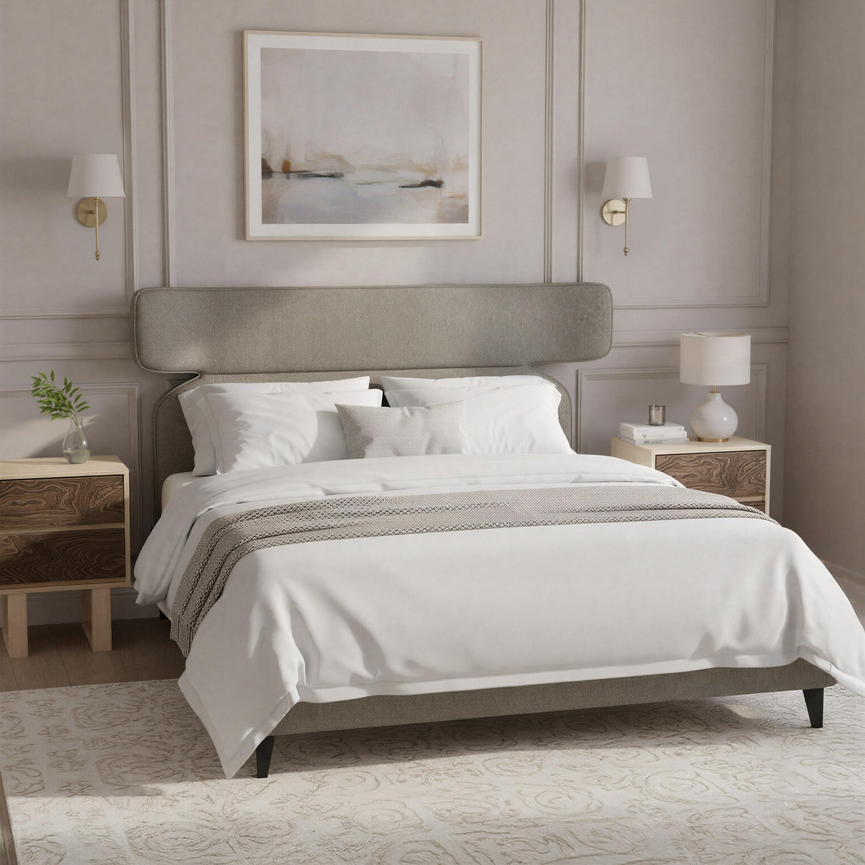 ZUO Dusa Queen Bed Olive Brown