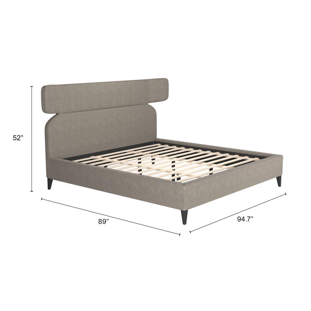 ZUO Dusa King Bed Olive Brown