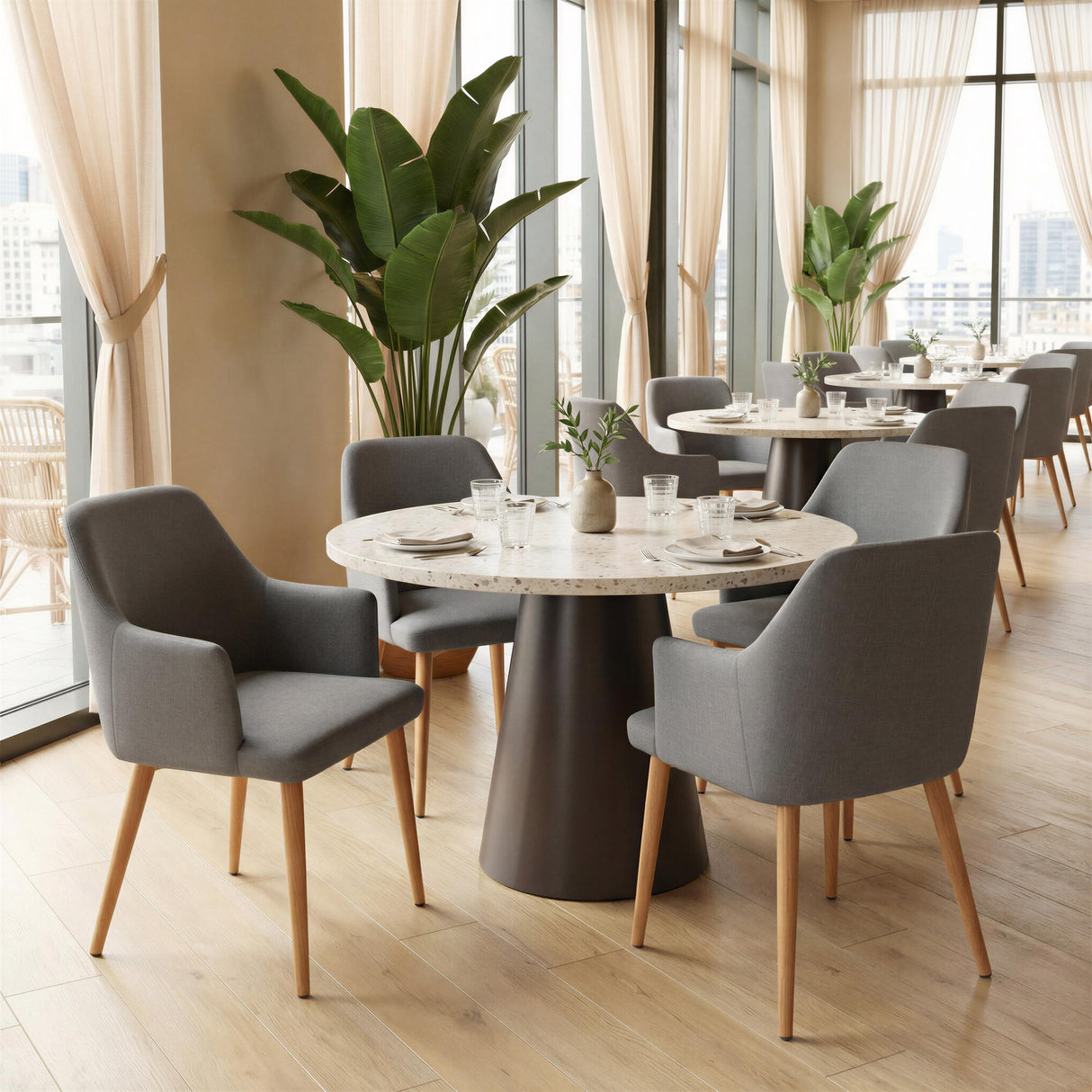 ZUO Wisom Dining Chair (Set of 2) Gray