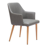 ZUO Wisom Dining Chair (Set of 2) Gray