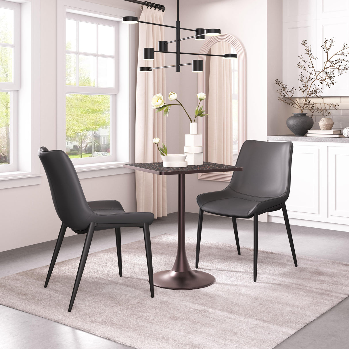 ZUO Magnus Dining Chair (Set of 2) Black
