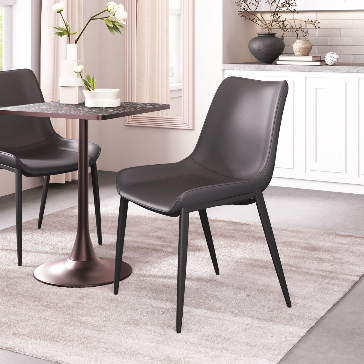 ZUO Magnus Dining Chair (Set of 2) Black