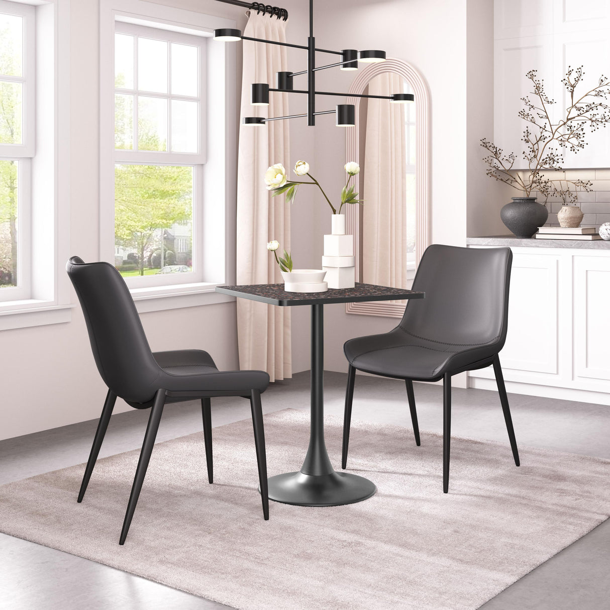 ZUO Magnus Dining Chair (Set of 2) Black