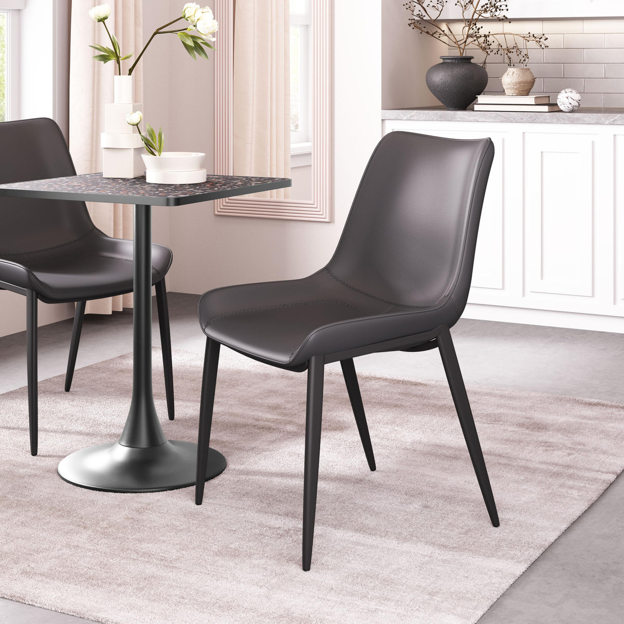 ZUO Magnus Dining Chair (Set of 2) Black