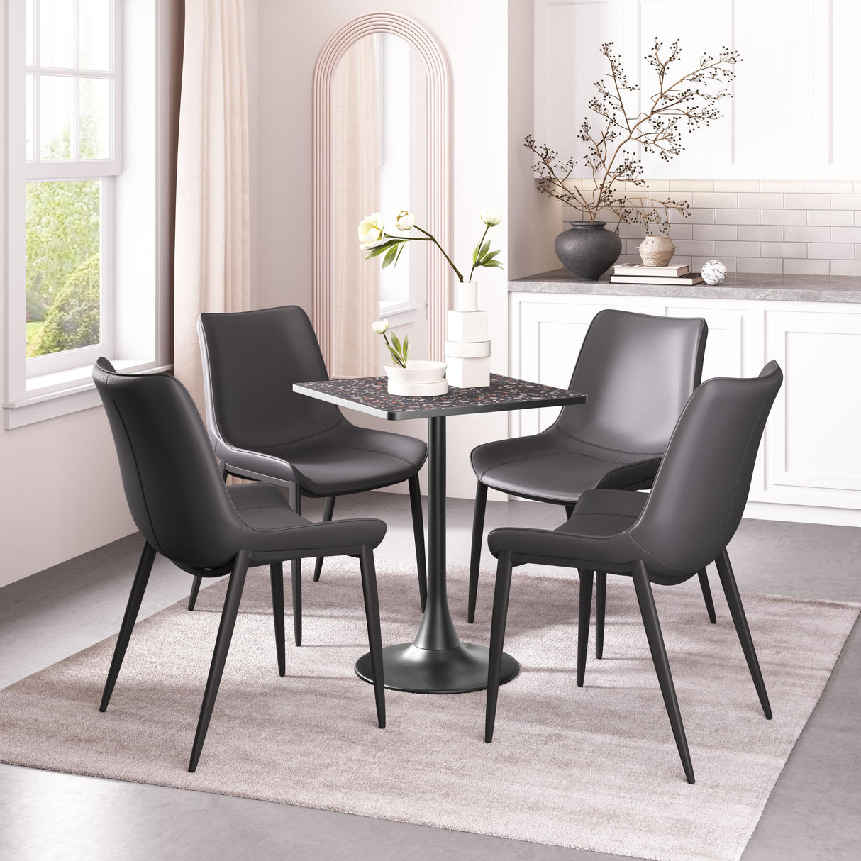 ZUO Magnus Dining Chair (Set of 2) Black