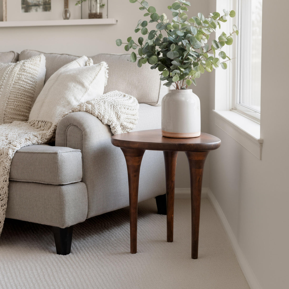 ZUO Spiker Side Table Walnut