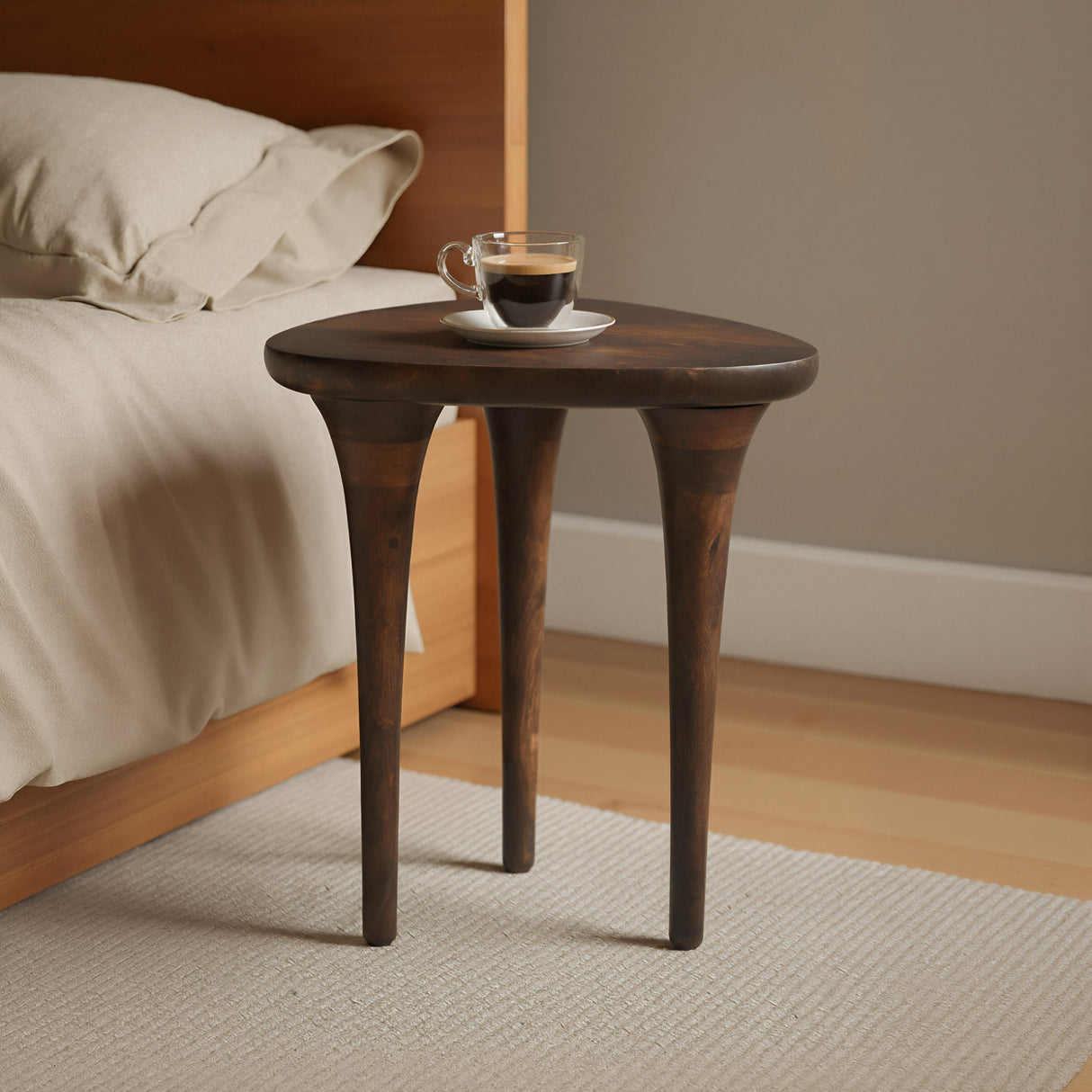 ZUO Spiker Side Table Walnut