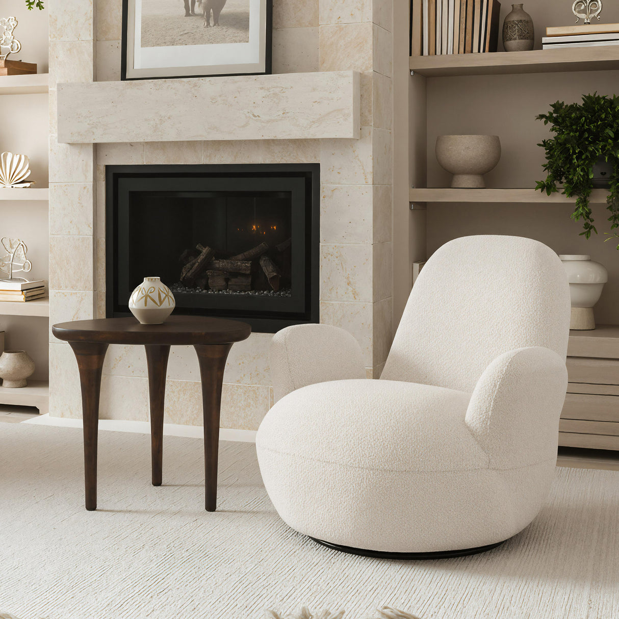 ZUO Spiker Side Table Walnut