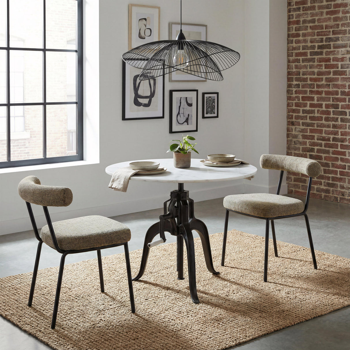 ZUO Mufid Bistro Table White & Black