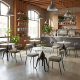 ZUO Mufid Bistro Table White & Black