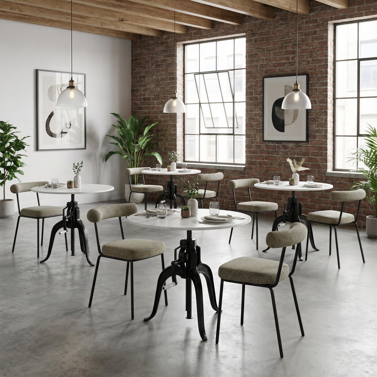 ZUO Mufid Bistro Table White & Black