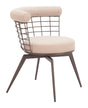 ZUO Saku Swivel Dining Chair Beige & Brown