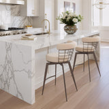 ZUO Saku Swivel Counter Stool Beige & Brown