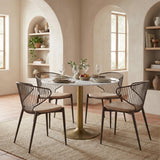 ZUO Silues Dining Chair (Set of 2) Taupe & Brown