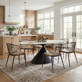 ZUO Silues Dining Chair (Set of 2) Taupe & Brown