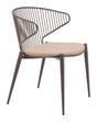 ZUO Silues Dining Chair (Set of 2) Taupe & Brown