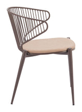 ZUO Silues Dining Chair (Set of 2) Taupe & Brown