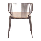 ZUO Silues Dining Chair Taupe & Brown