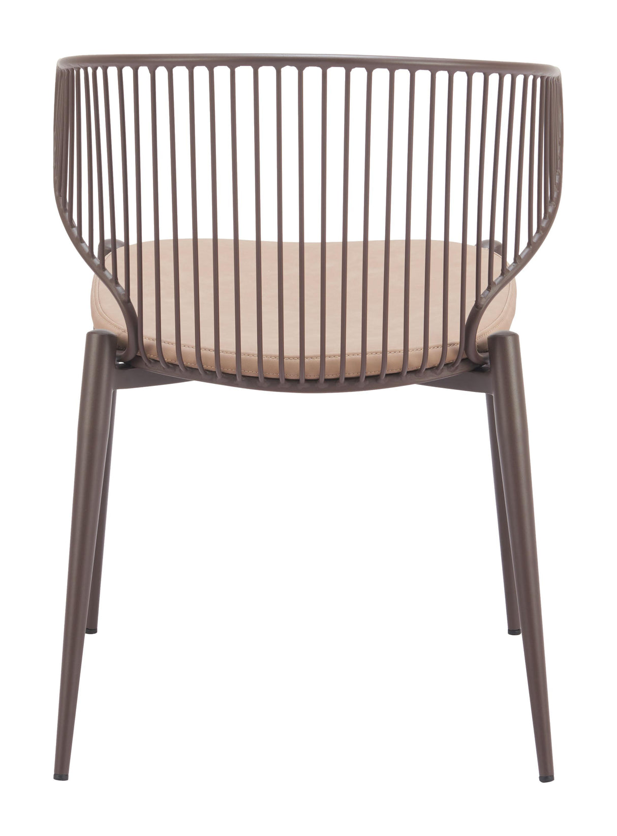 ZUO Silues Dining Chair (Set of 2) Taupe & Brown