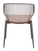 ZUO Silues Dining Chair (Set of 2) Taupe & Brown