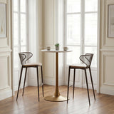 ZUO Silues Barstool (Set of 2) Taupe & Brown