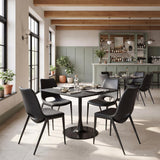ZUO Desi Armless Dining Chair (Set of 2) Black