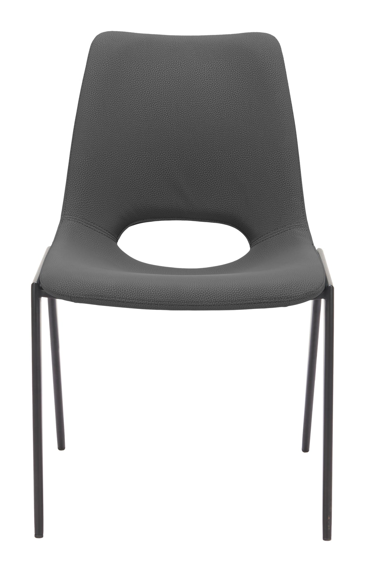 ZUO Desi Armless Dining Chair (Set of 2) Black