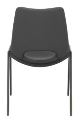 ZUO Desi Armless Dining Chair (Set of 2) Black