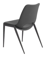 ZUO Desi Armless Dining Chair (Set of 2) Black
