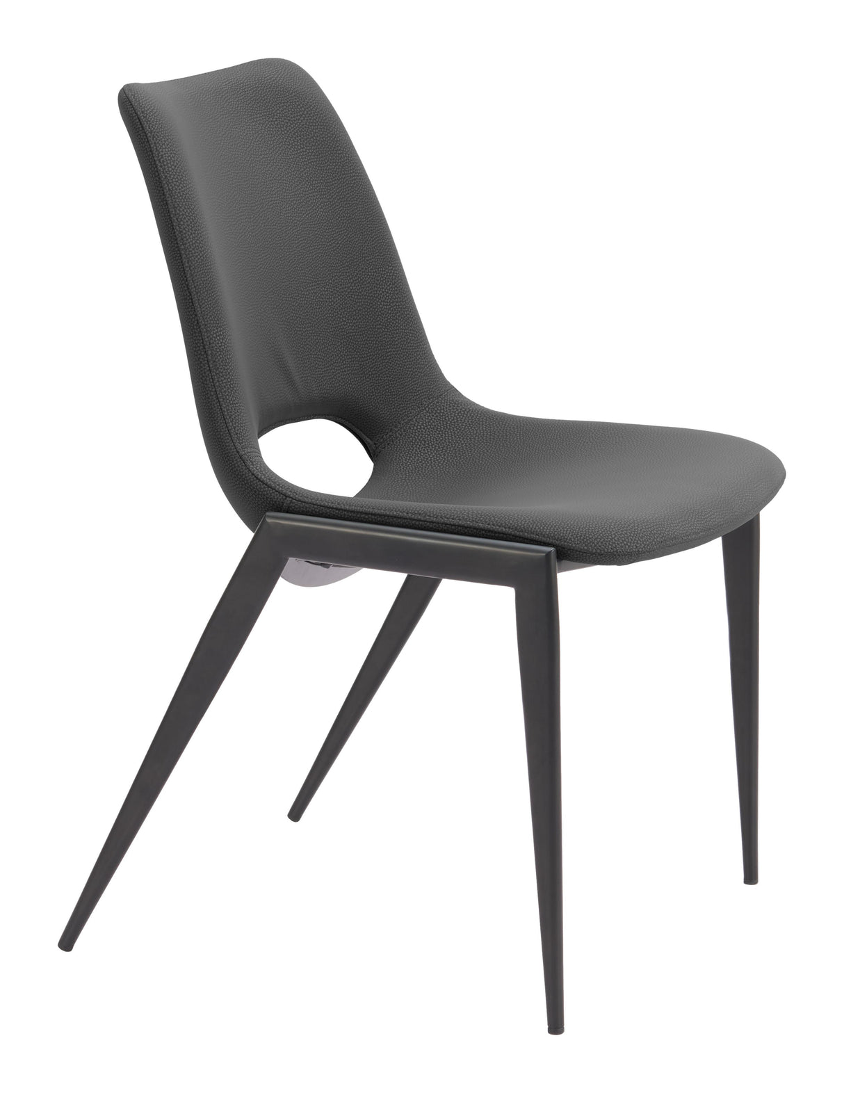 ZUO Desi Armless Dining Chair (Set of 2) Black
